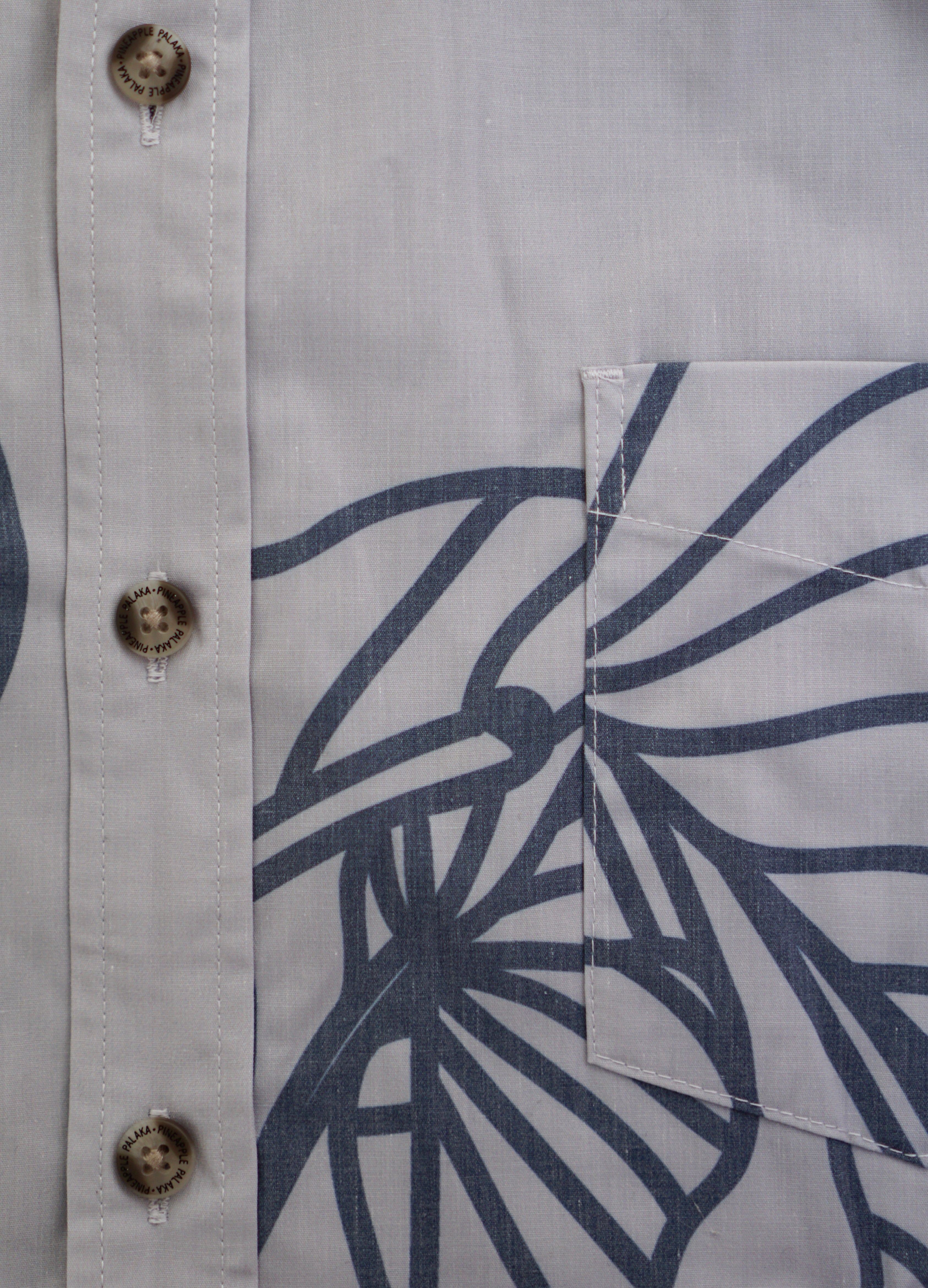 Kalo Grey Aloha Shirt