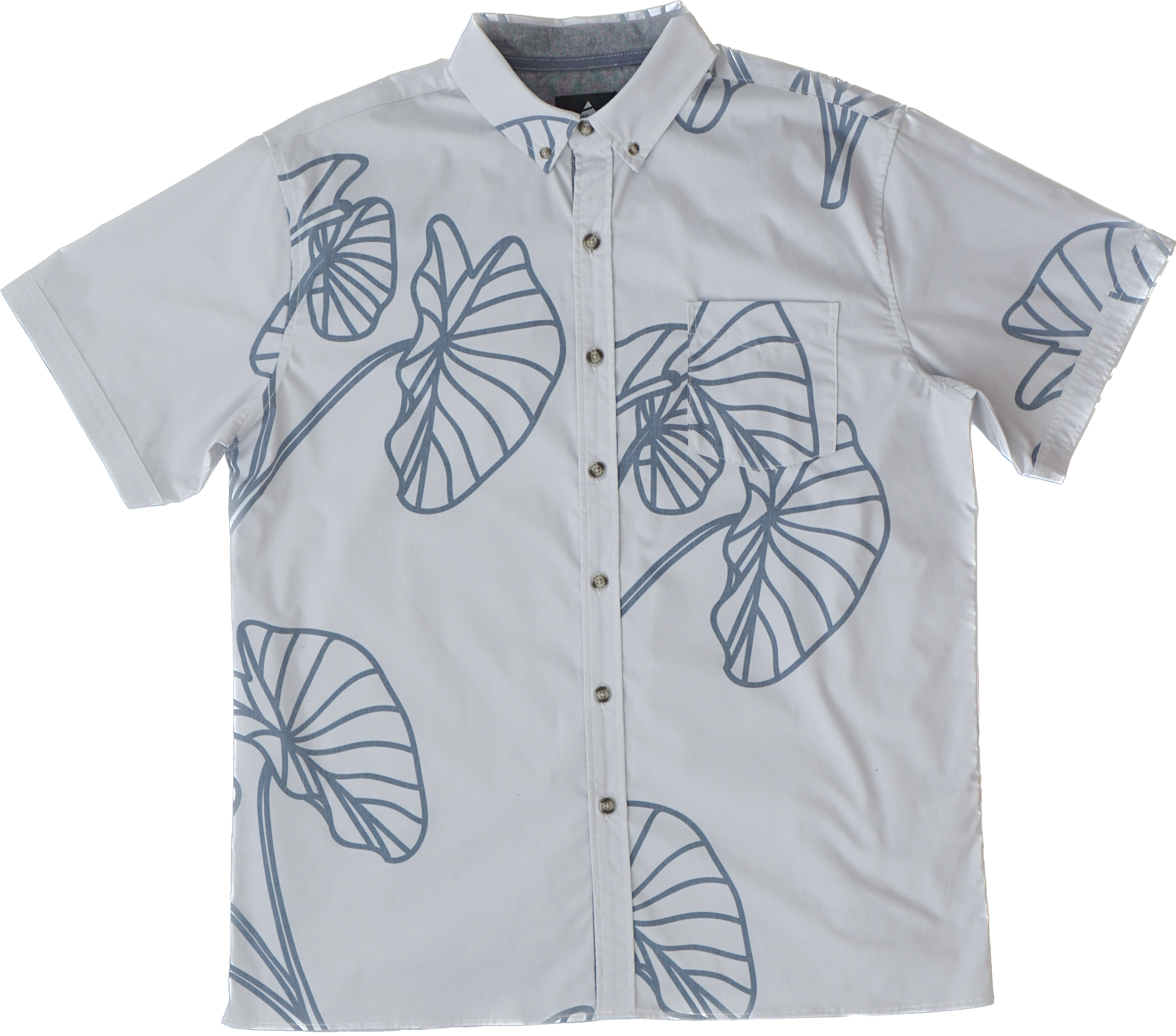 Kalo Grey Aloha Shirt