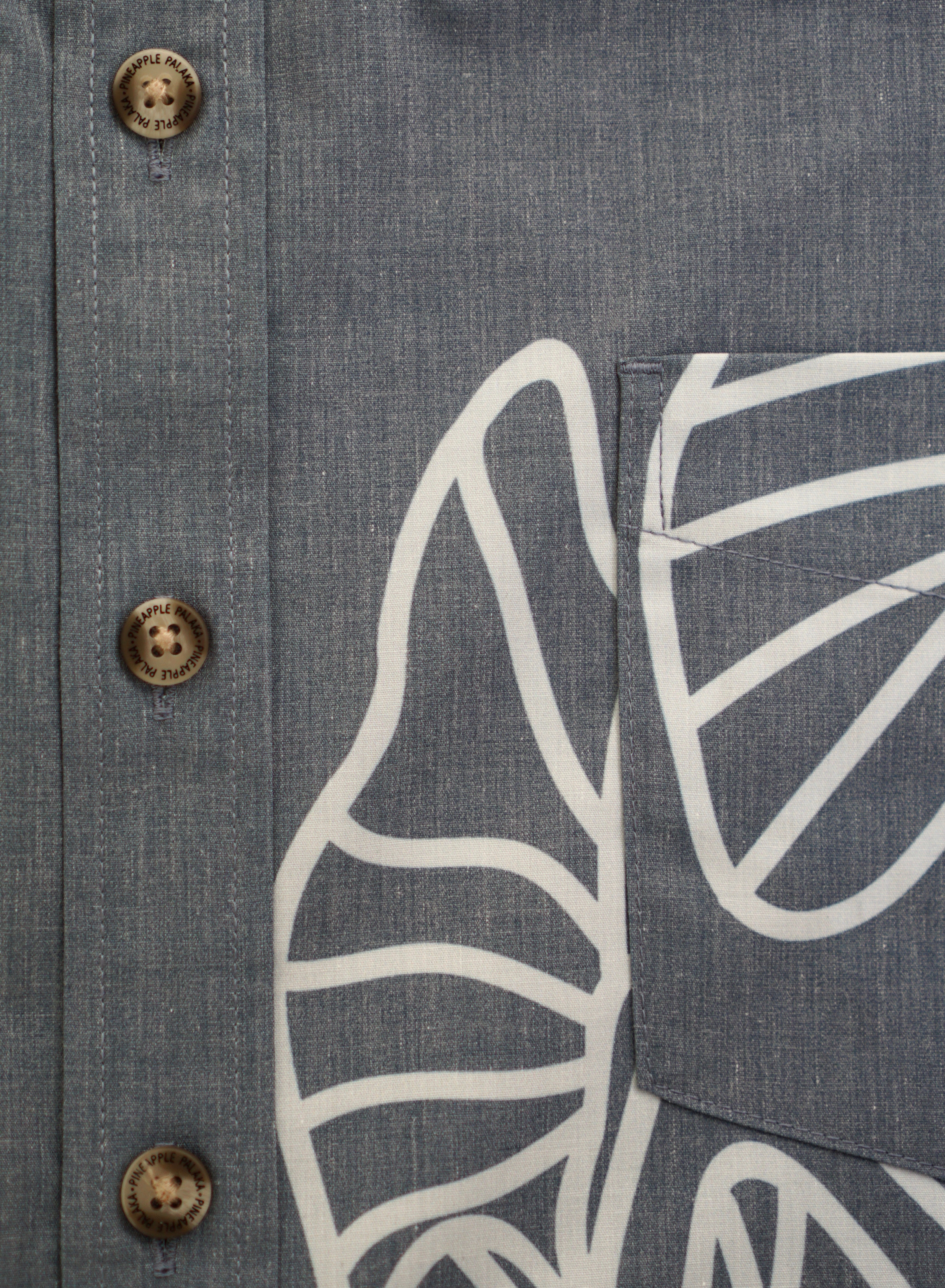 Kalo Dark Blue Aloha Shirt