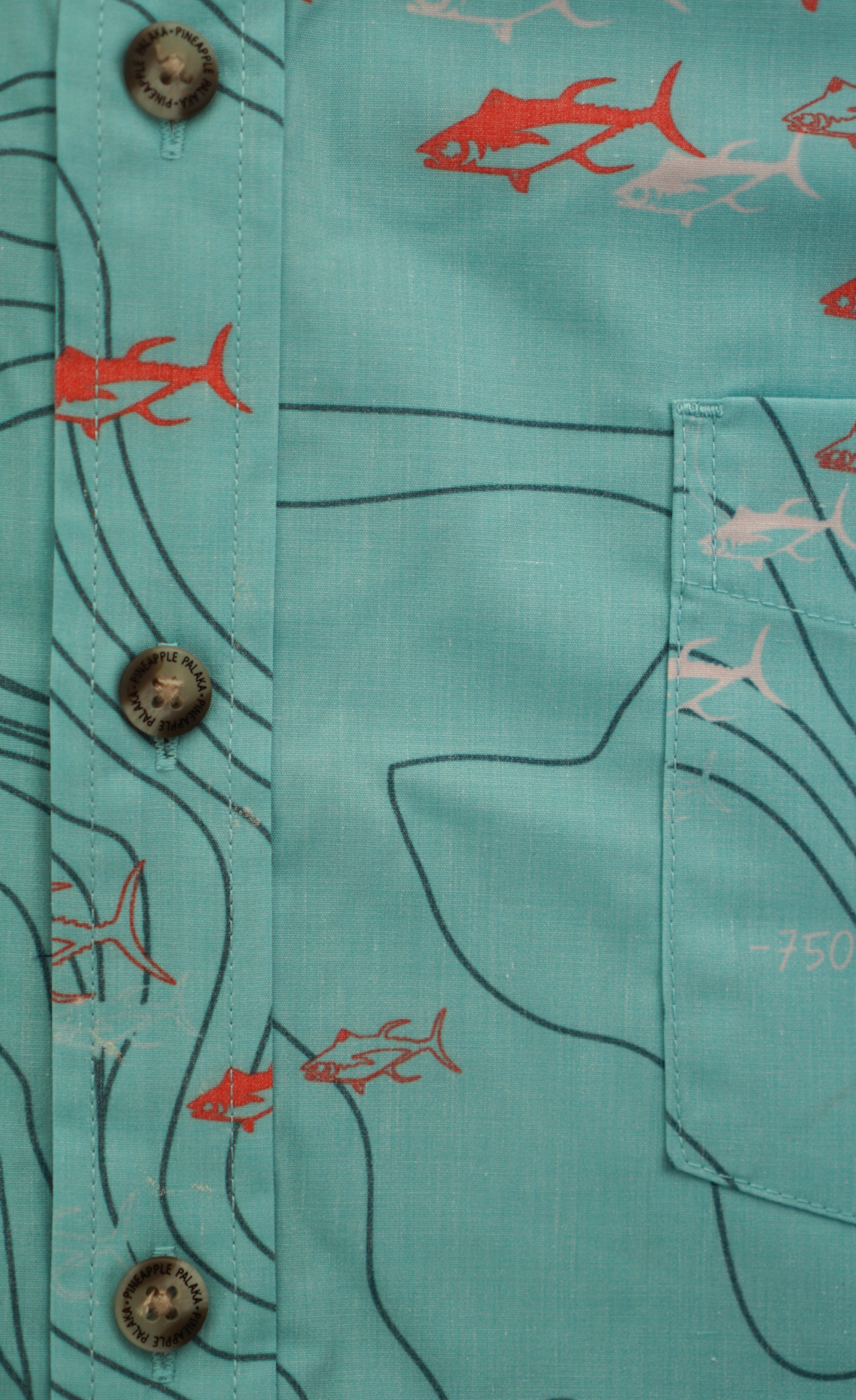 Ahi Teal Aloha Shirt