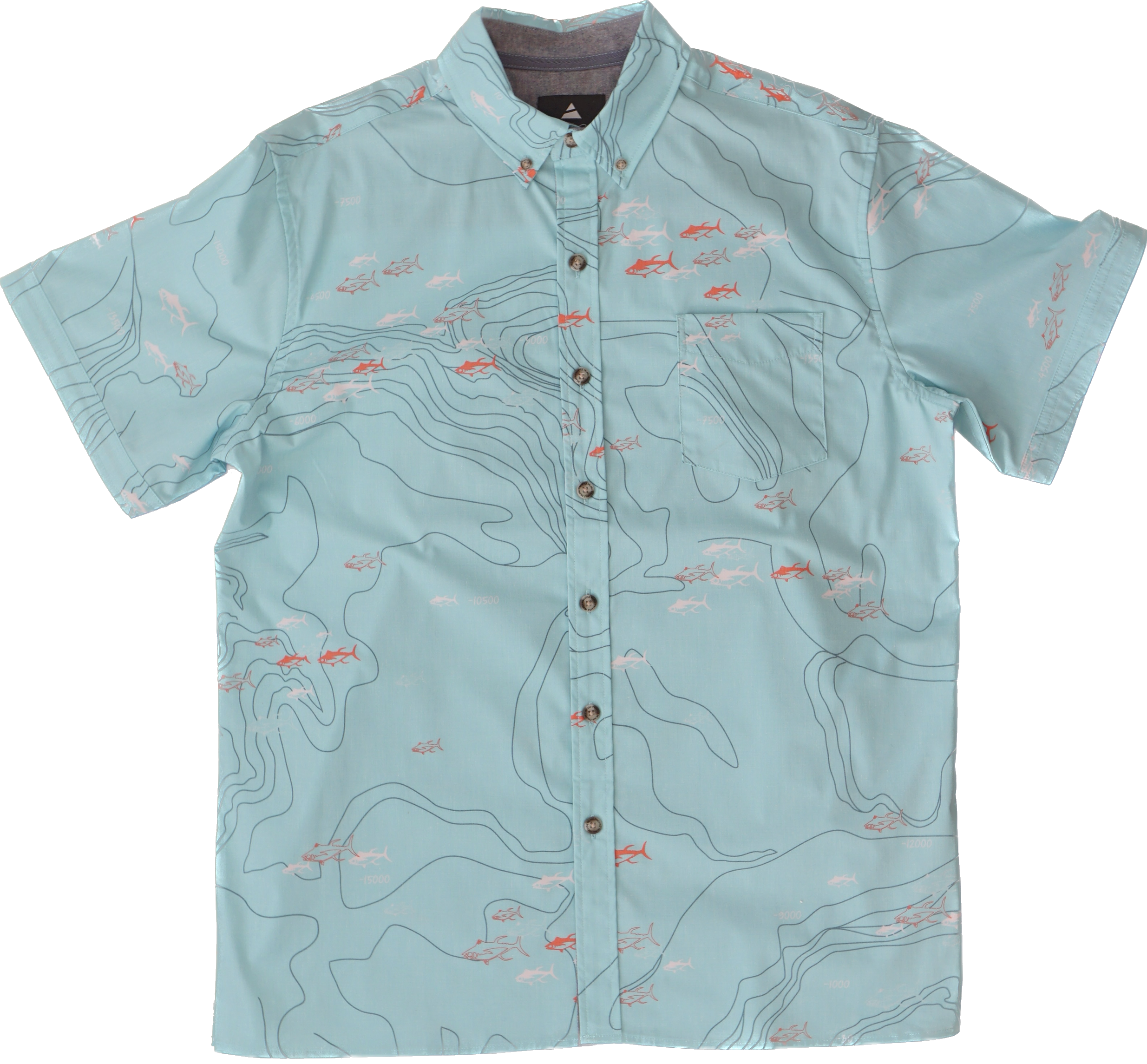 Ahi Teal Aloha Shirt