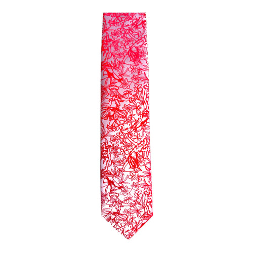 Hula Red Modern Necktie