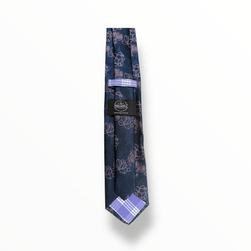 Ohia Navy/Lavender Modern Necktie