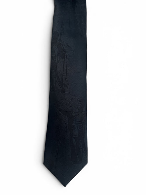 Kamehameha Black Modern Necktie