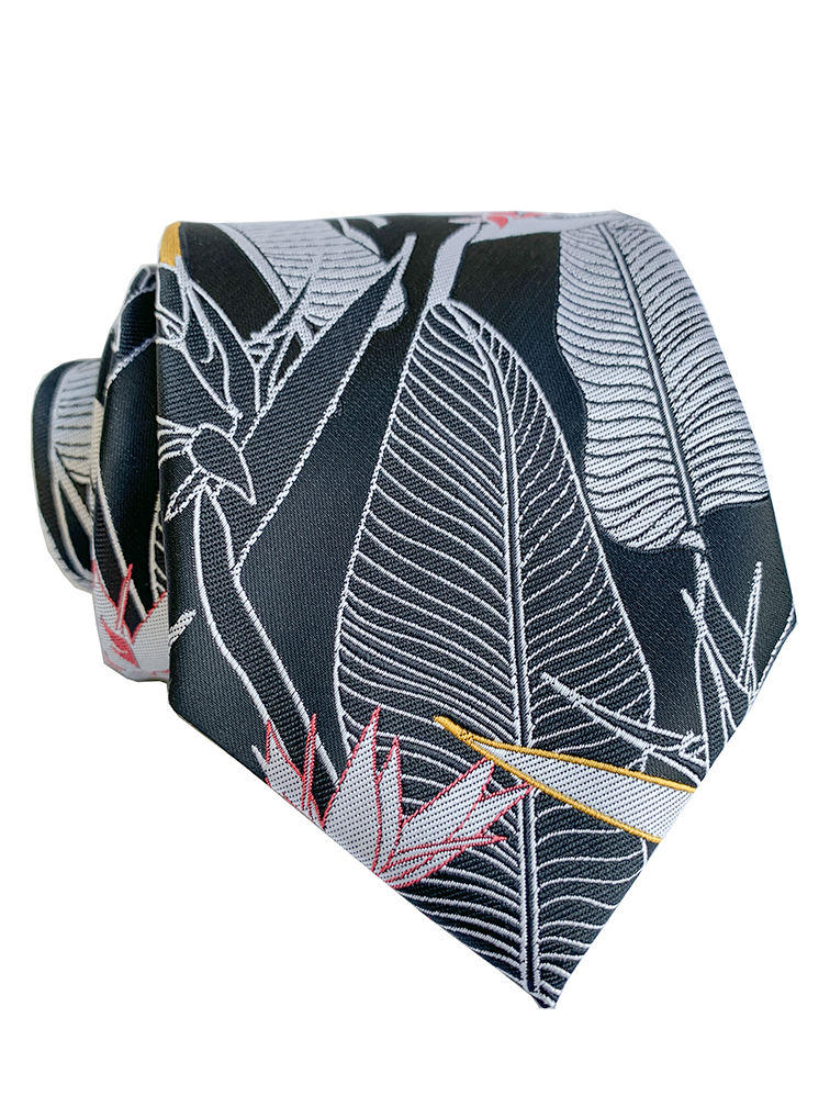 Bird of Paradise Dark Modern Necktie