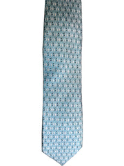 Hawaiian Voyage Blue Modern Silk Necktie
