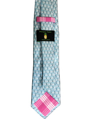 Hawaiian Voyage Blue Modern Silk Necktie