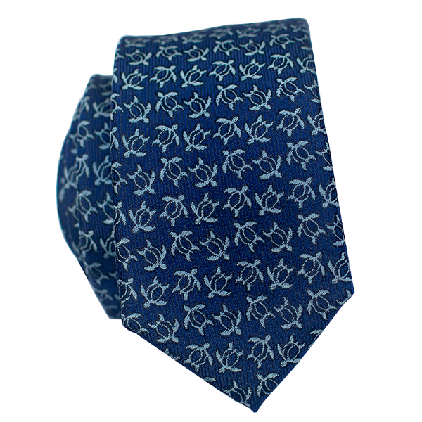 Honu Blue v3 Slim Silk Necktie