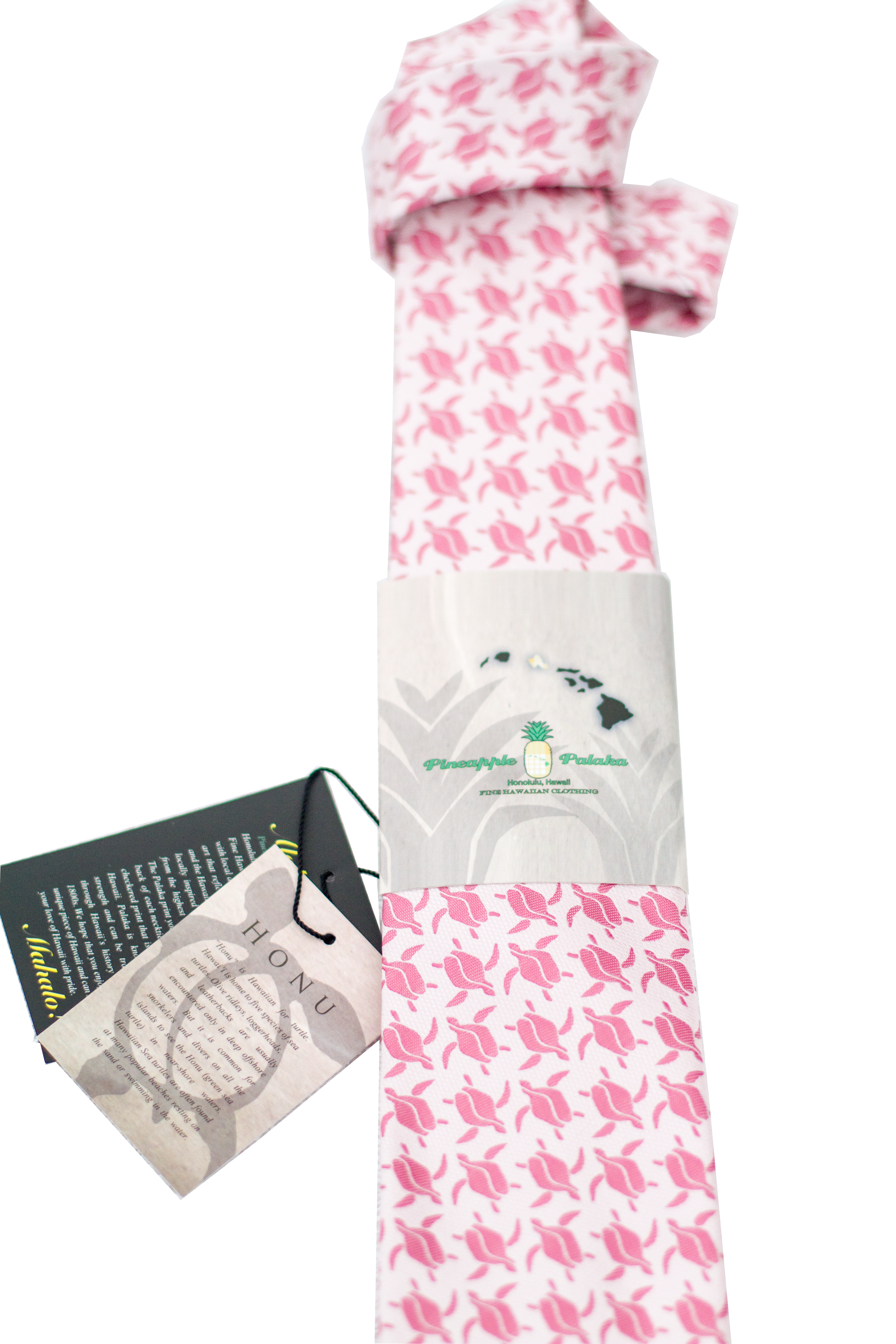 Honu Pink Modern Necktie