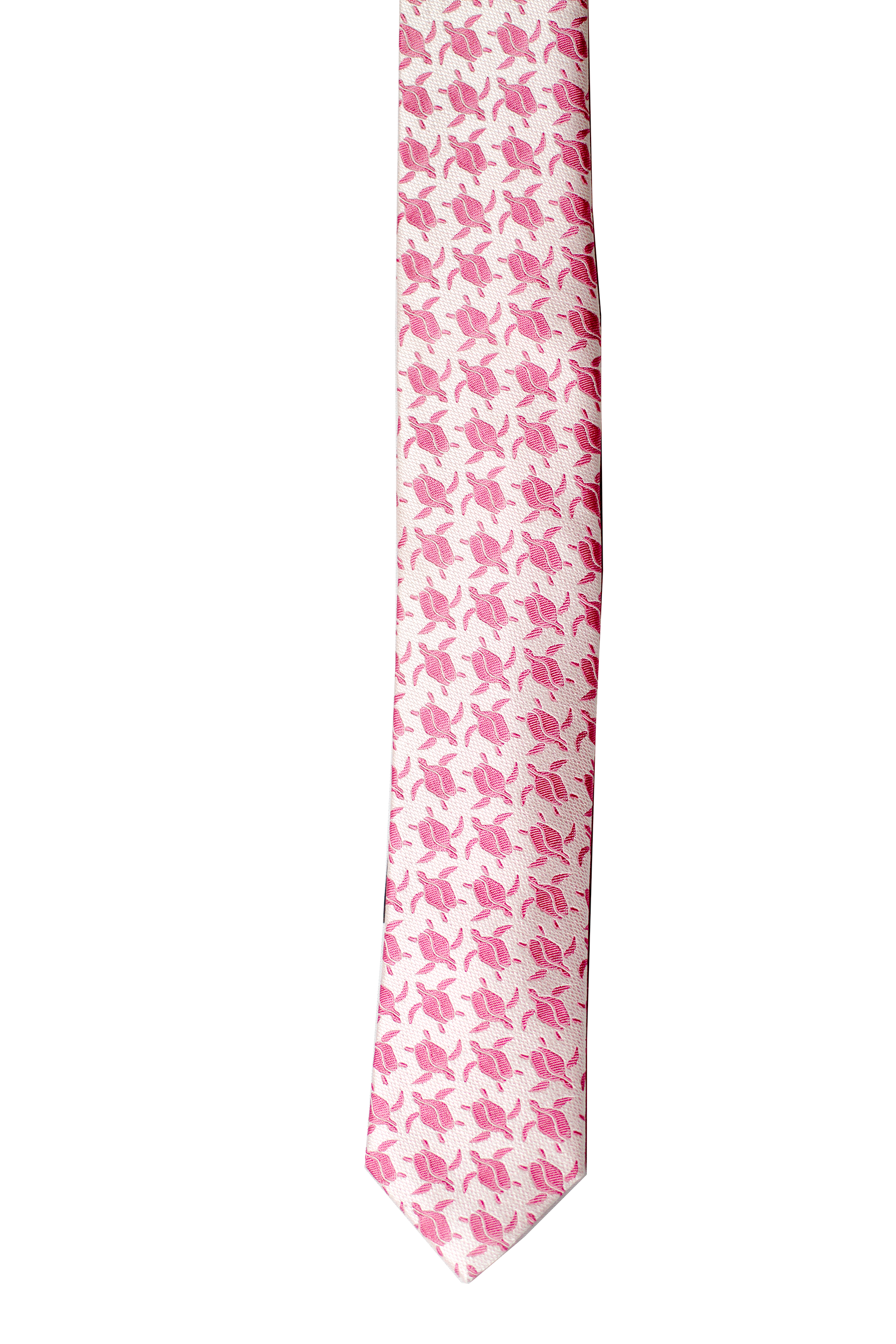 Honu Pink Slim Silk Necktie