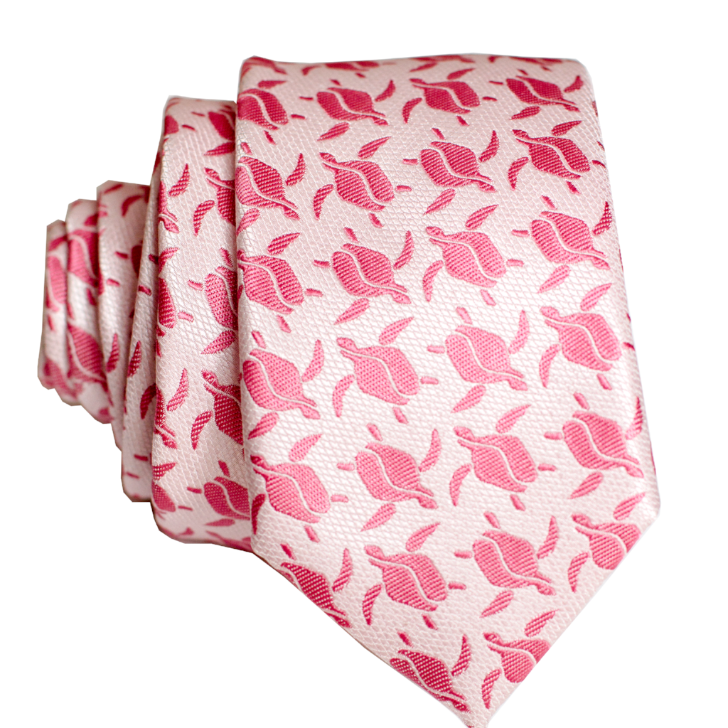 Honu Pink Slim Necktie