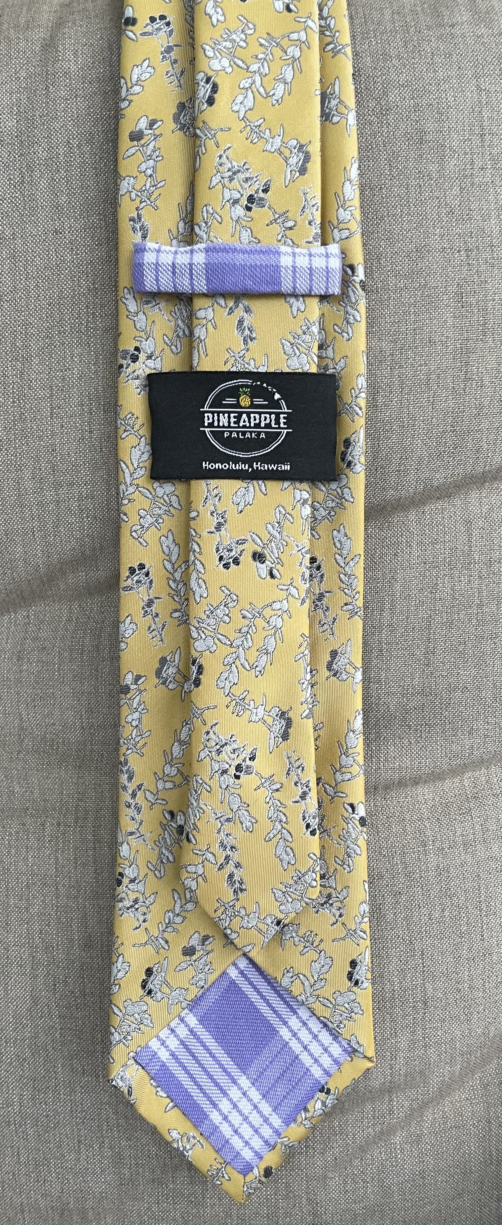 Akia Yellow Modern Necktie