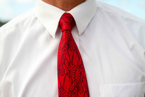 Kalo 2 Red/Black Modern Necktie