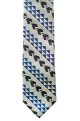 Kakau Grey/Blue Modern Necktie