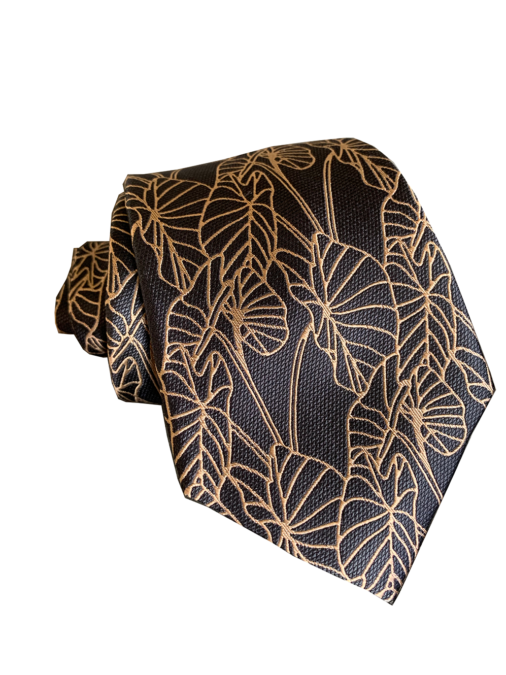 Kalo 2 Charcoal/Rose Gold Modern Silk Necktie