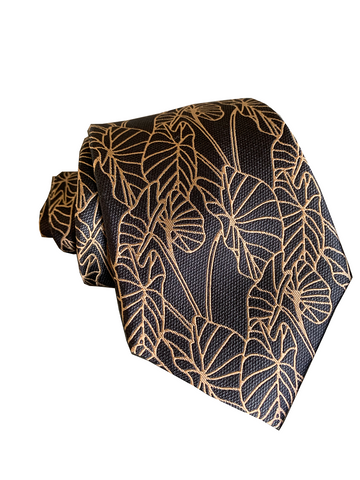 Iwa Black/Gold Modern Necktie