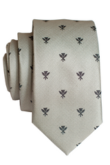 Kanaka Maoli Grey Slim Necktie