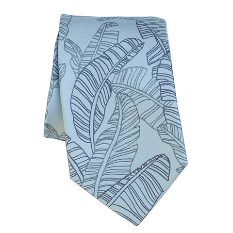 Pineapple Line Blue/White/Orange Modern Necktie
