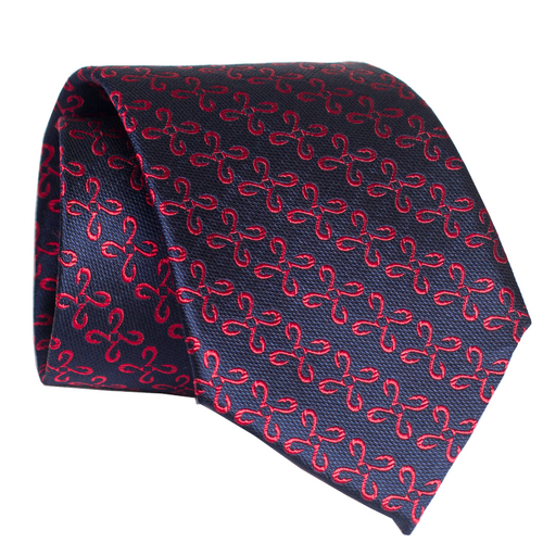 Makau Diagonal Blue/Red Modern Silk Necktie