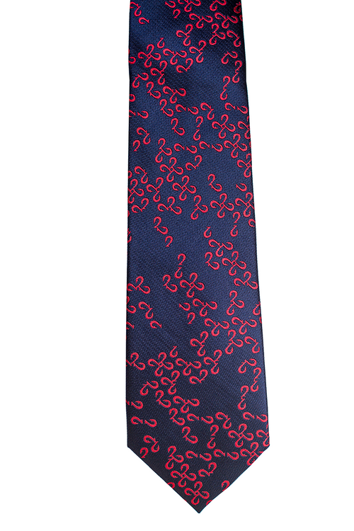 Makau Patchy Blue/Red Modern Necktie
