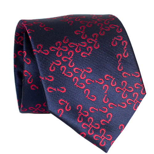 Makau Patchy Blue/Red Modern Necktie