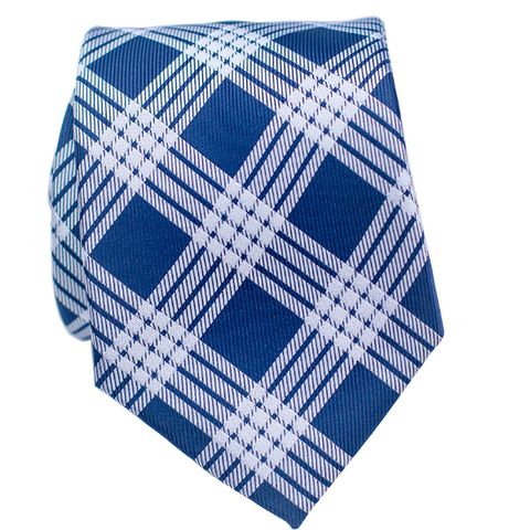 Monstera Blue Modern Silk Necktie