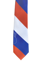 Pineapple Line Blue/White/Orange Modern Necktie