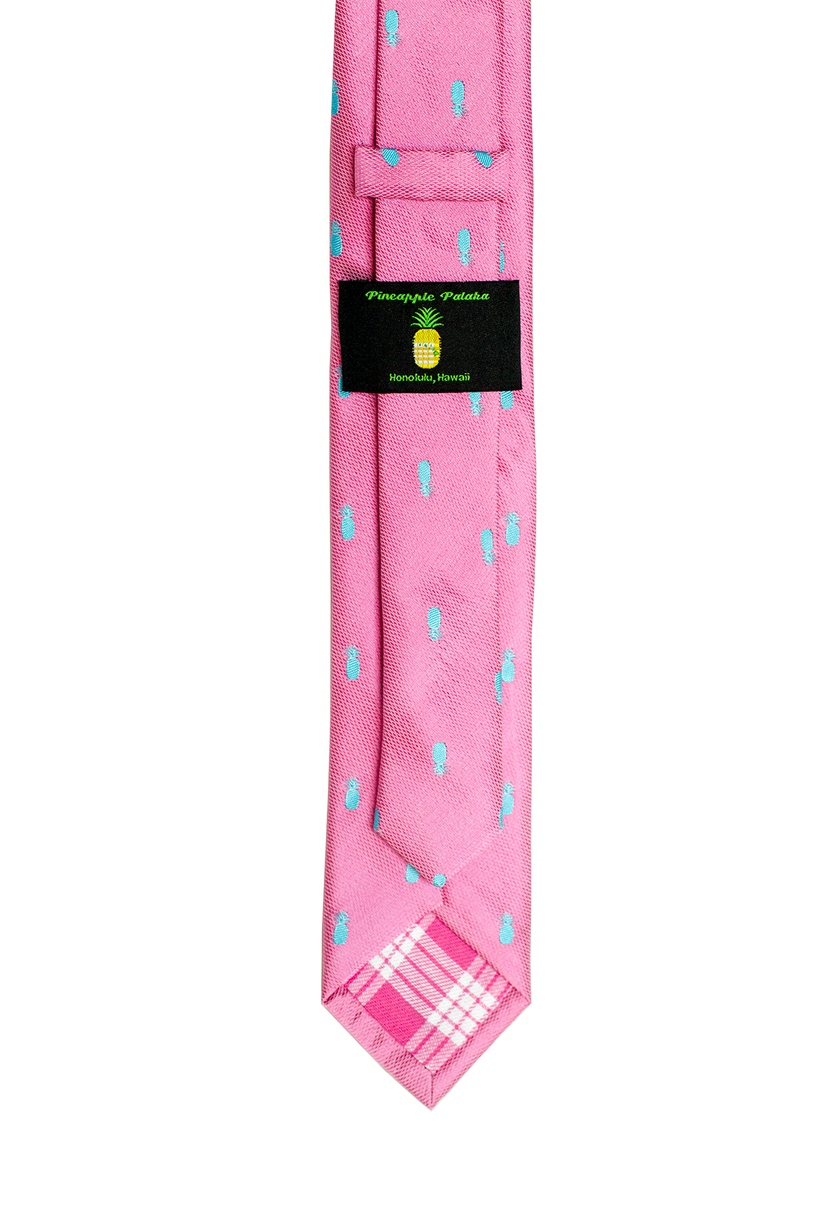 Pineapple Vice Pink/Teal Slim Necktie